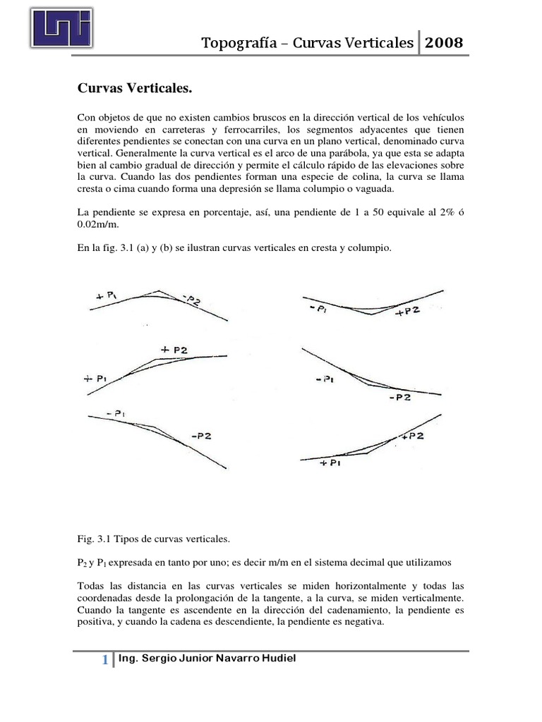 Viii Curvas Verticales | PDF | Pendiente | Curva