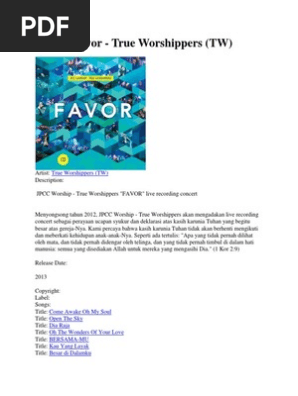 Album Favor True Worshippers Tw Pdf Heaven Jesus