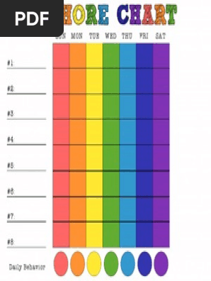 Free Printable Weekly Chore Chart for Kids