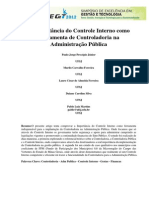 A Importância Do Controle Interno Como Ferramenta de Controladoria Na Administração Pública