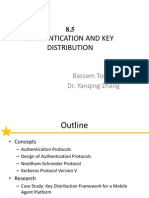 Authentication and Key Distribution: Bassam Tork Dr. Yanqing Zhang