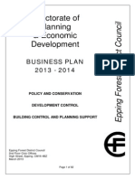 Planning Economic Development Business Plan 2013-14