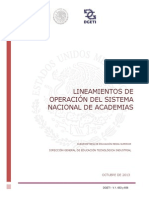 Lineamientos Operacion Sistema Nacional Academias Oct2013