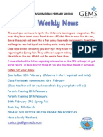t2 fs1 Weekly Newsletter 30th January 2014