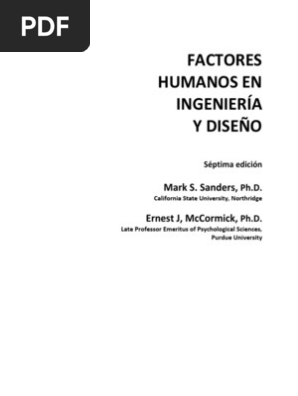 1 Factores Humanos Sanders Y Mccormick Espanol Ingenieria De