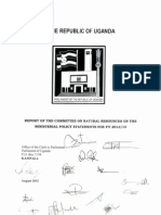 Report of The Comm. On Natural Resources On The Mins. Policy Statement For Fy2013,2014