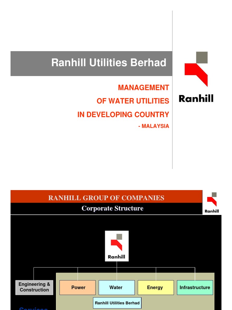 Ranhill Utilities: Water Management in Malaysia | PDF | Water Supply ...