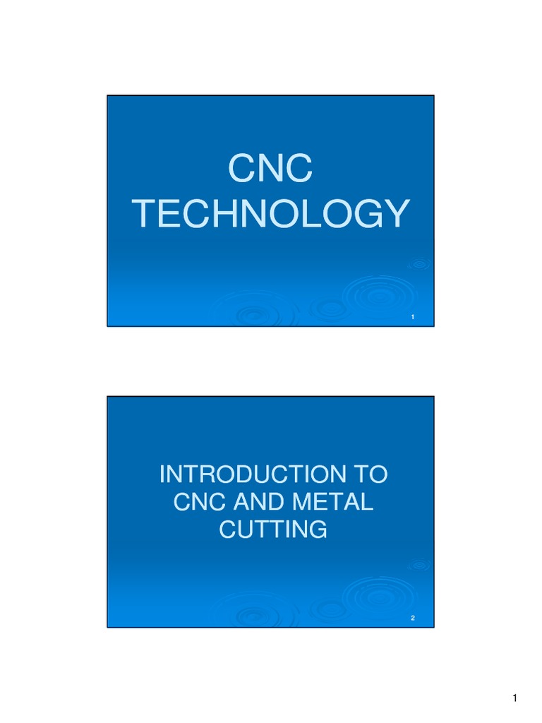 01 Introduction To CNC Technology | PDF | Industrial Processes ...