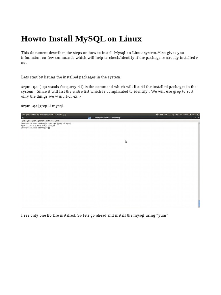 Install MySQL on Linux: A Beginner's Guide | PDF | Technology & Engineering