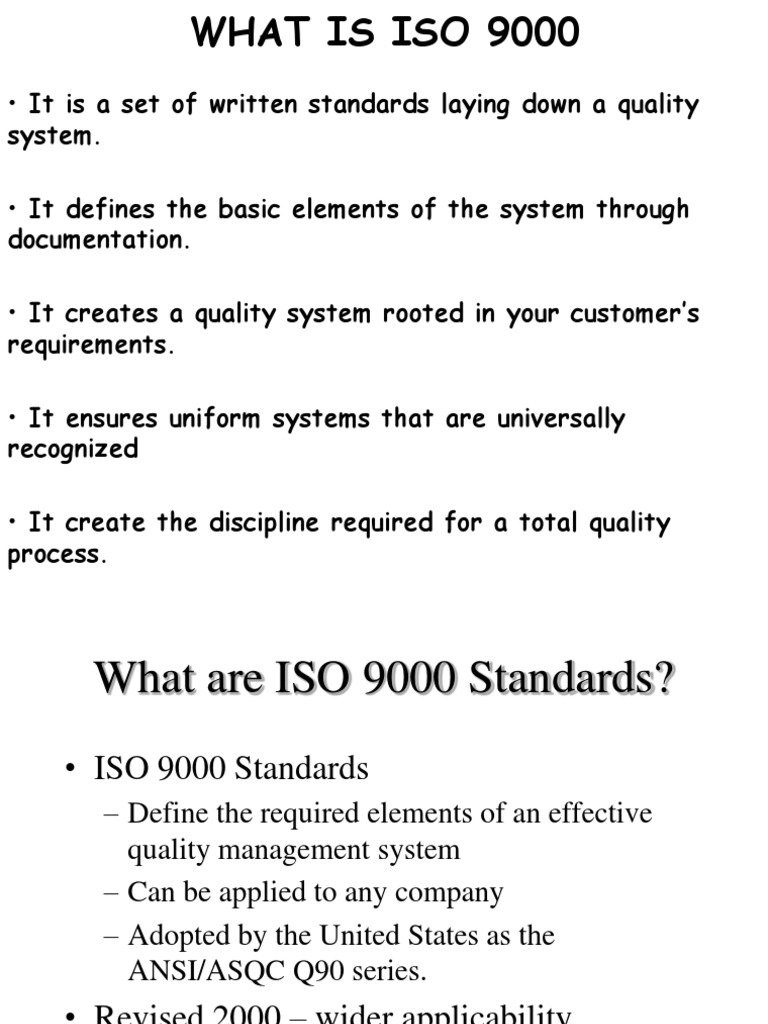 ISO9000 | PDF | Iso 9000 | Quality Management System