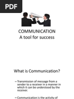 Communication A Tool For Success