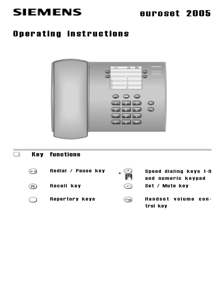 Euro Set 2005 | PDF | Telephone | Electronics