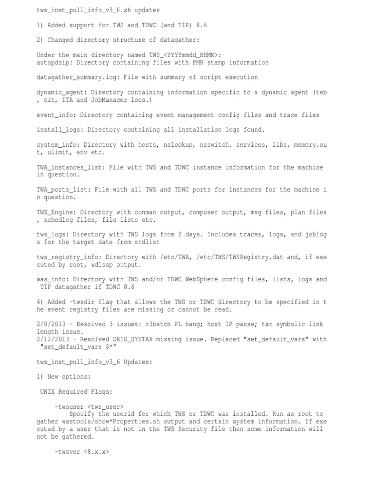 TWS and TDWC Installation Script Updates | PDF | Computer File ...