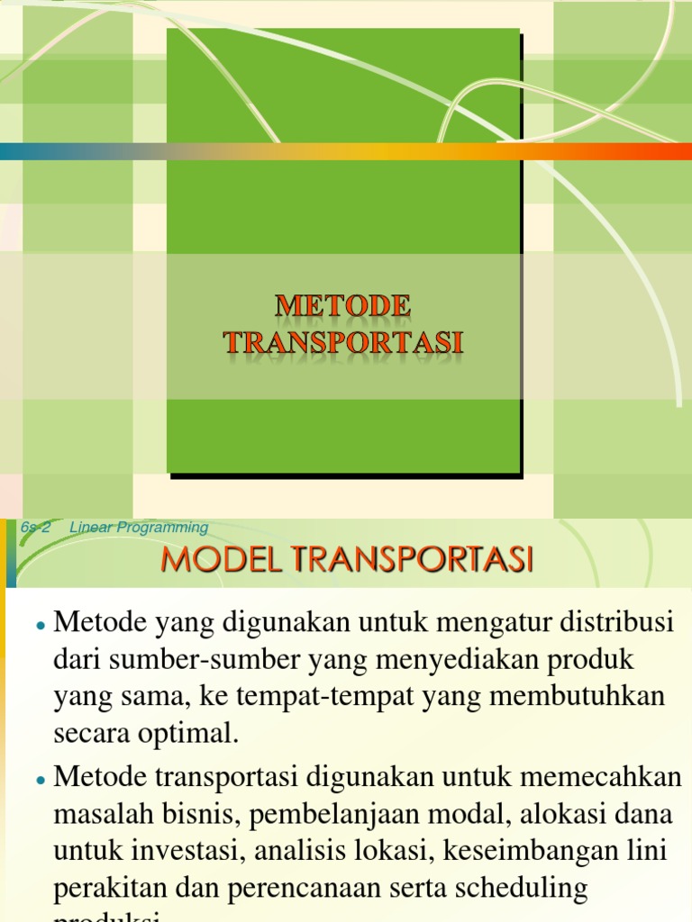 Metode Transportasi Ug