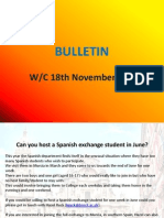 Bulletin 18th November
