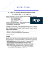 TOPOGRAFIA, CATASTRO Y AVALUO - ESTUDIOS Y PROYECTOS DE EDIFICACIONES - CAPÍTULO E.012
