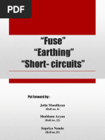 "Fuse" "Earthing" "Short-Circuits"