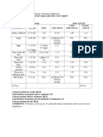 All Recipe Cost Sheets