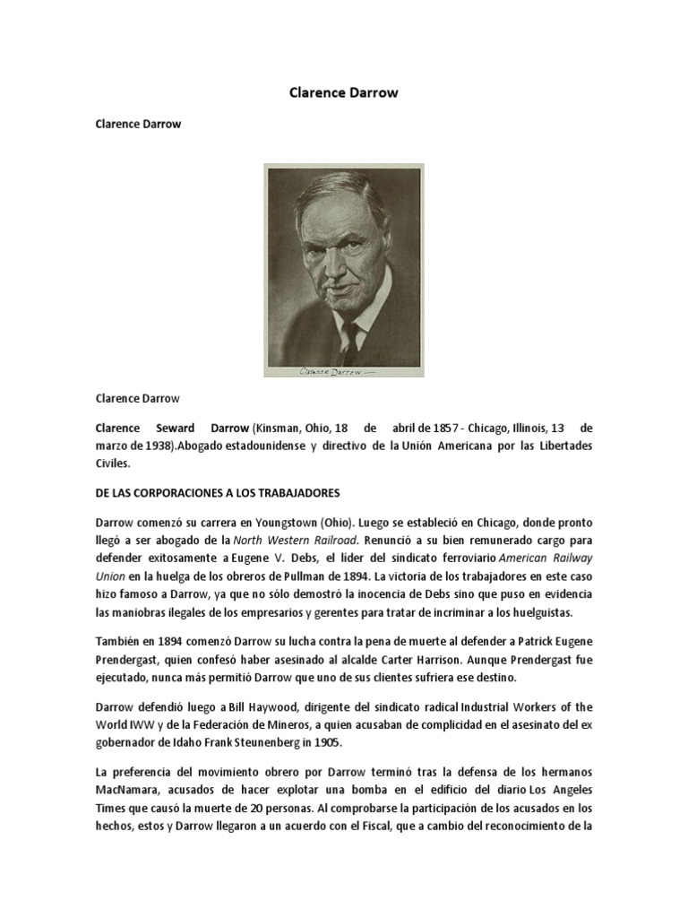 Clarence Darrow | PDF | Science | Ciencia (general)
