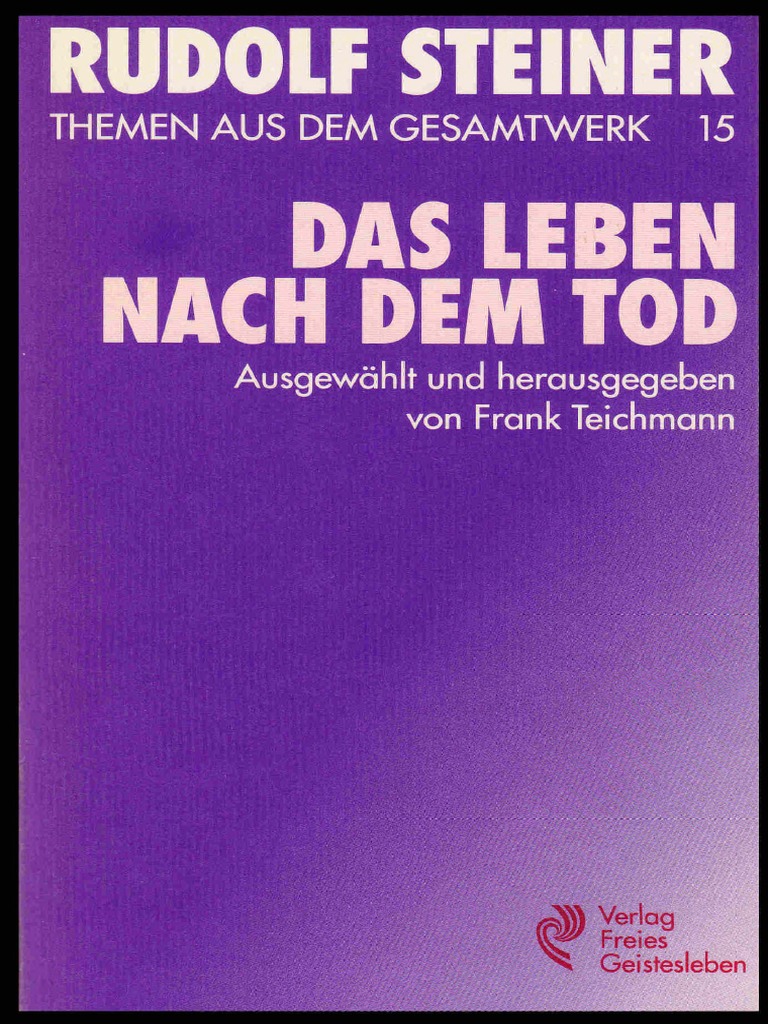 RUDOLF STEINER TTB 15 DAS LEBEN NACH DEM TOD