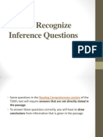 How to Recognize Inference Questions