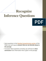 How To Recognize Inference Questions