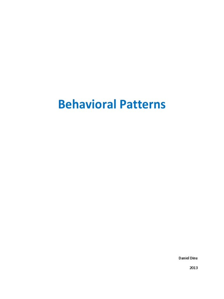Behavioral Design Patterns Overview | PDF | Interface (Computing ...
