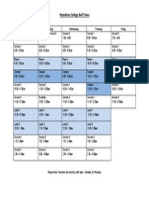 Wyndham College Bell Times: Monday Tuesday Wednesday Thursday Friday