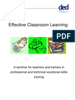 Effective Classroom Learning - Vocational