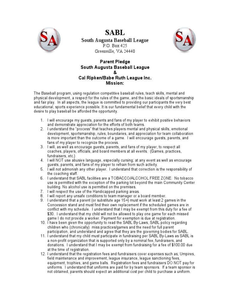 SABL Parent Pledge | PDF | Psychology | Psychological Concepts
