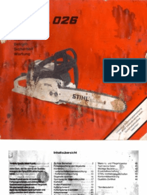 Stihl 026 Bedienungsanleitung | PDF
