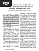 Modified Artificial Bee Colony Algorithm For Optimal Distributed Generation Sizing and Allocation in Distribution Systems