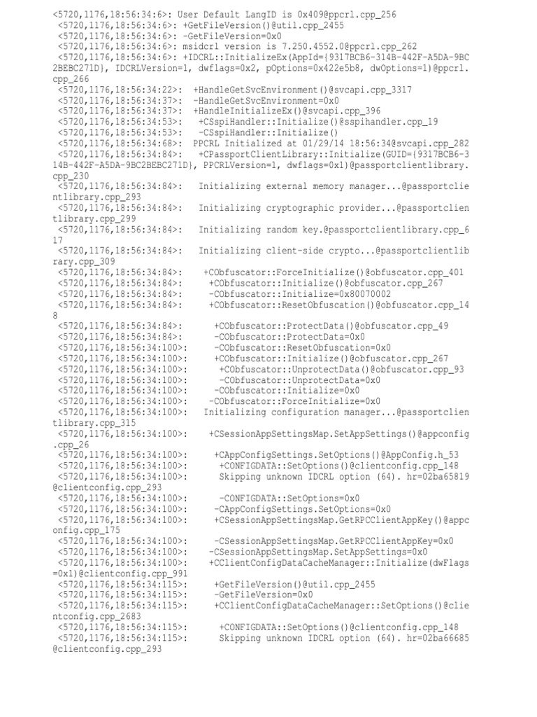 IDCRL Initialization Log Details | PDF | Uniform Resource Identifier ...