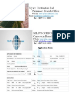 Kilun Corp Application Form