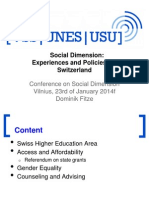 Social Dimension: Experiences and Policies From Switzerland