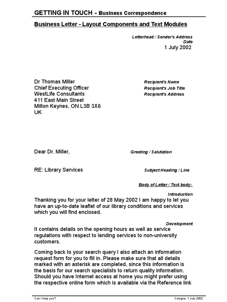 Business Letter Writing Guide | PDF | Communication