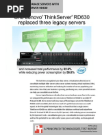 Consolidating Database Servers With Lenovo ThinkServer RD630