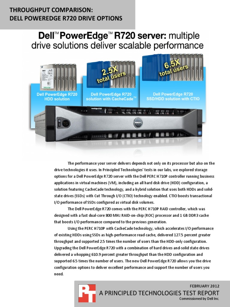 Throughput Comparison: Dell PowerEdge R720 Drive Options | PDF | Solid ...