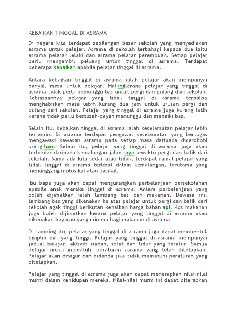 Surat Kiriman Tidak Rasmi Di Asrama Penuh