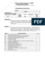 programa direito penal i - favip