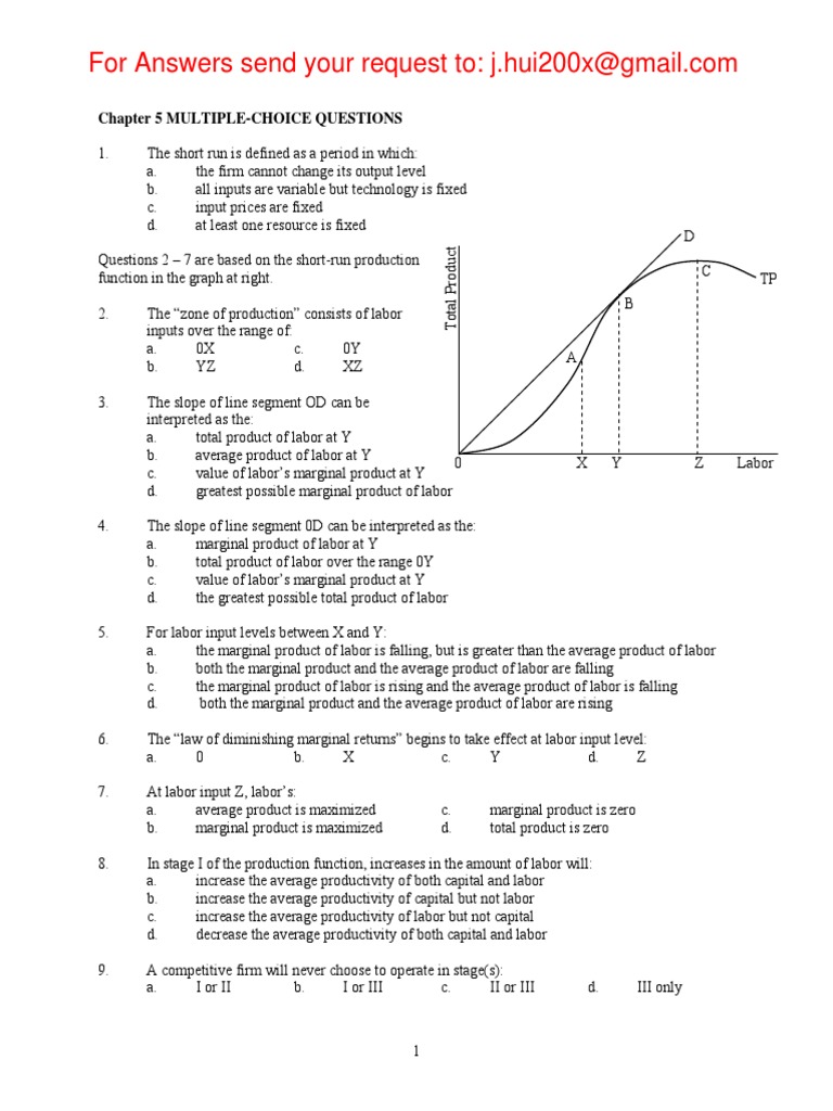 Chapter 5 The Demand For Labor Pdf Labour Economics Perfect