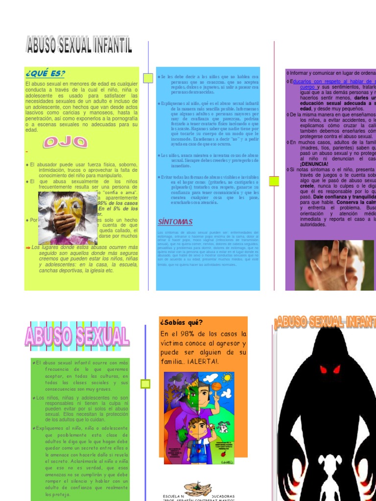 Triptico Abuso Sexual Inf. | PDF | Abuso Sexual Infantil | Abuso sexual