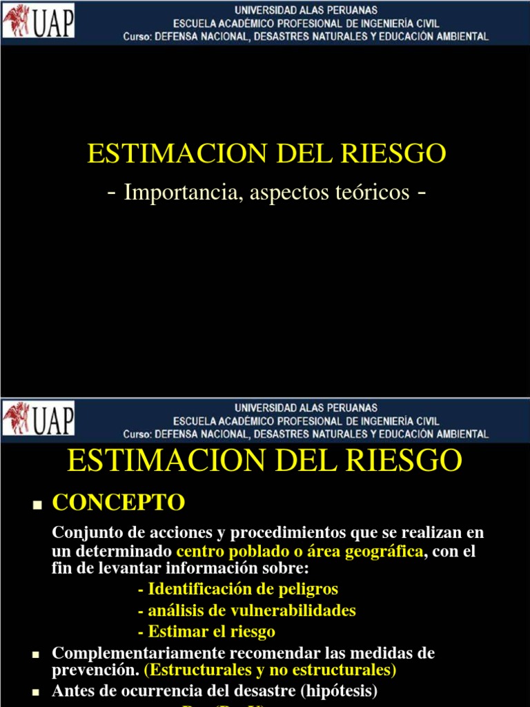 Estimación de Riesgo y Prevención | PDF | Vulnerabilidad | Riesgo