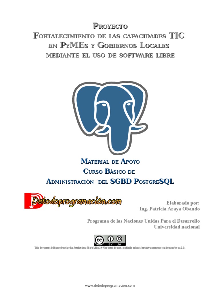 Curso Básico de PostgreSQL para PYMES y Gobiernos Locales | PDF ...
