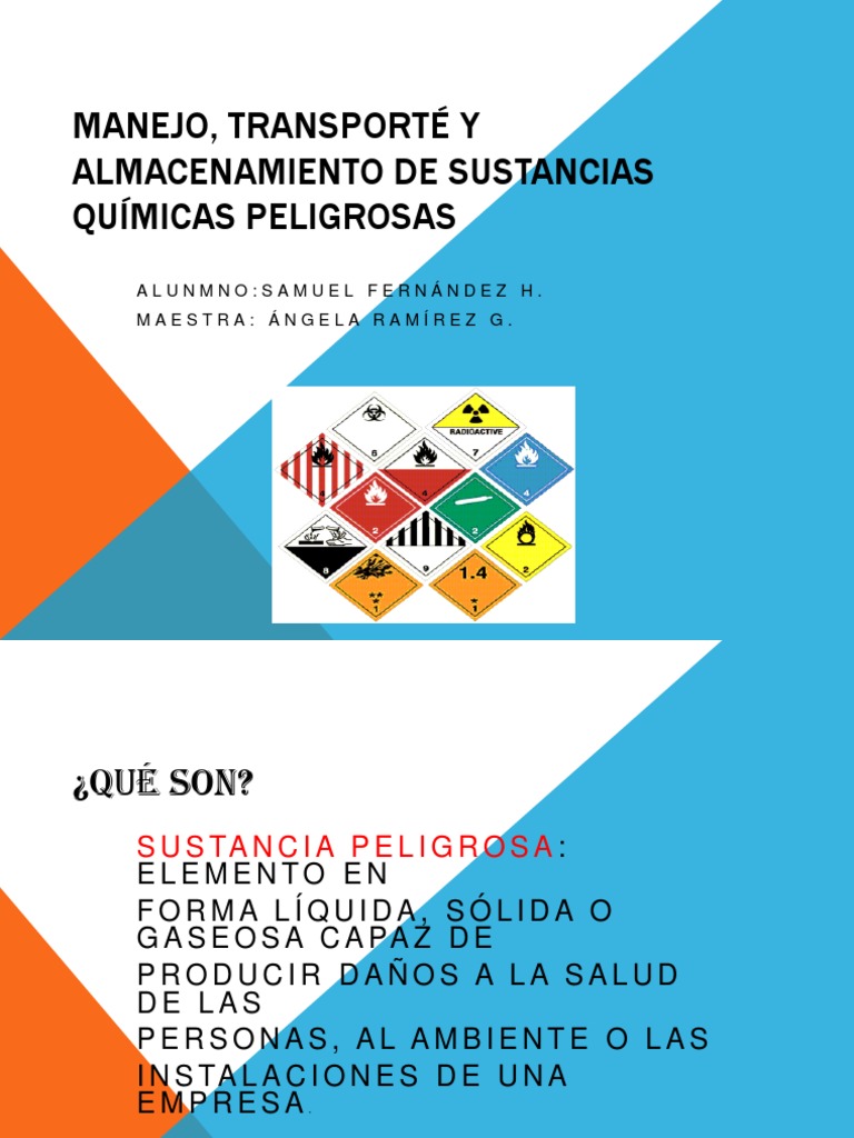005 Manejo, transporté y almacenamiento de sustancias químicas de sammy Combustión