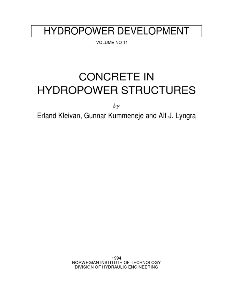 Concrete in Hydropower Structures | PDF | Dam | Concrete
