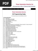 Full List of CNC Codes