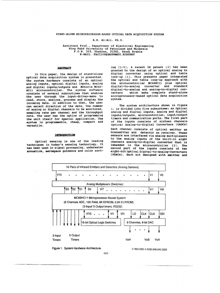 Standalone Optical Data System Design | PDF | Computers