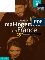 Rapport 2014 Sur Letat Du Mal-Logement en France PDF