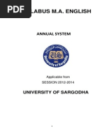 Download University of Sargodha MA English Syllabus by Muhammad Imran Amar SN203617595 doc pdf